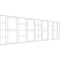 Ekena Millwork Set of Four Panels for 94 1/2"W x 28 1/4"H Granby Fretwork Wainscot Wall Paneling WPKP14X01X47GBY - alternate 1